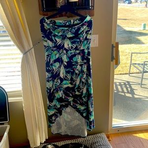 Limited summer strapless tropical dress